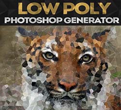 低多边形效果PS动作：Low Poly Generator Photoshop Actions